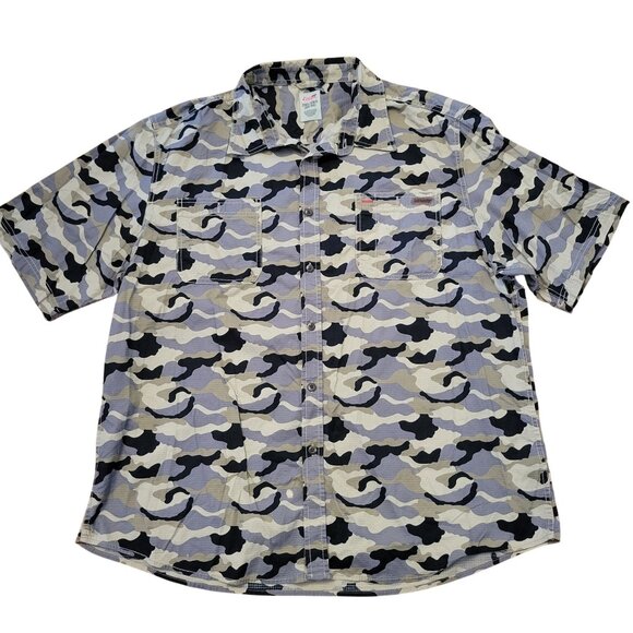 Dickies Camo Short Sleeve Button Front Shirt 3XL Work Chores Outdoors - Picture 1 of 7
